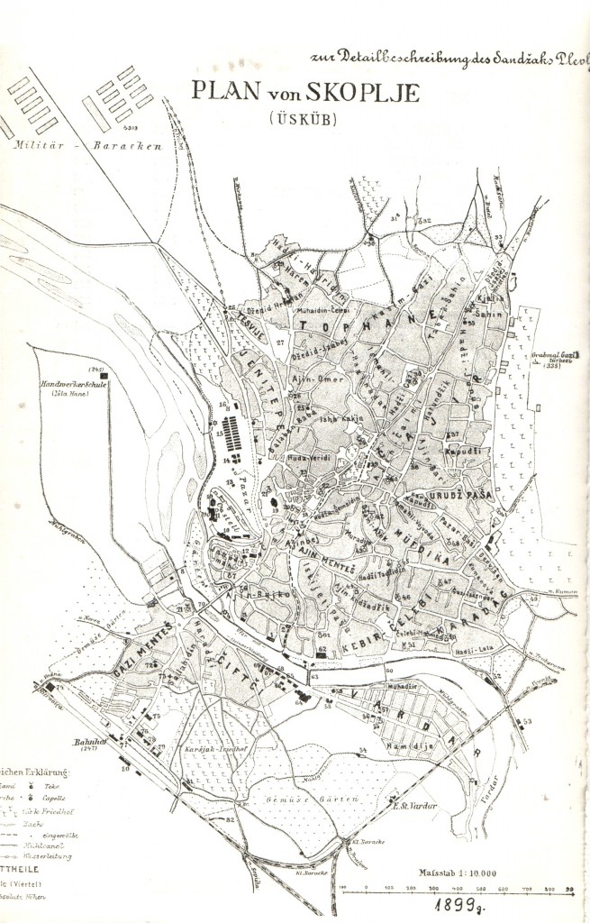 план на скопје крај на 19 век