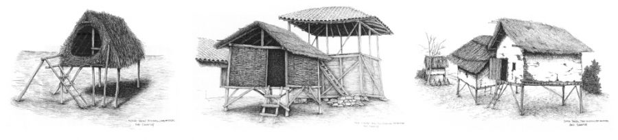 Колиби на столпци - Македонија